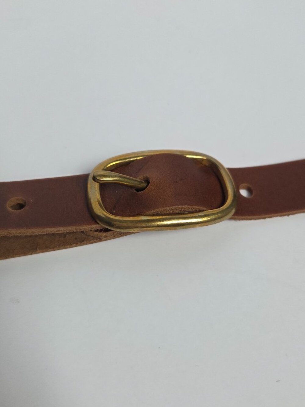 Handmade Brown Leather Crossbody Bag Minimalist Adjustable Strap Satchel Purse - Picture 4 of 7